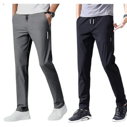 Combo of 2 Pcs Men's Regular Fit Lycra Track Pants (Pack of 2)