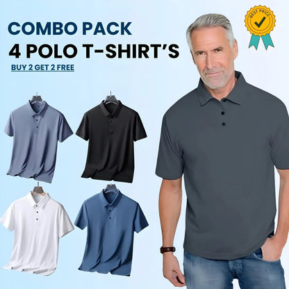 Mens Polo T-Shirt Pack Of 4 (Buy 1 GET 3 FREE🔥🔥)